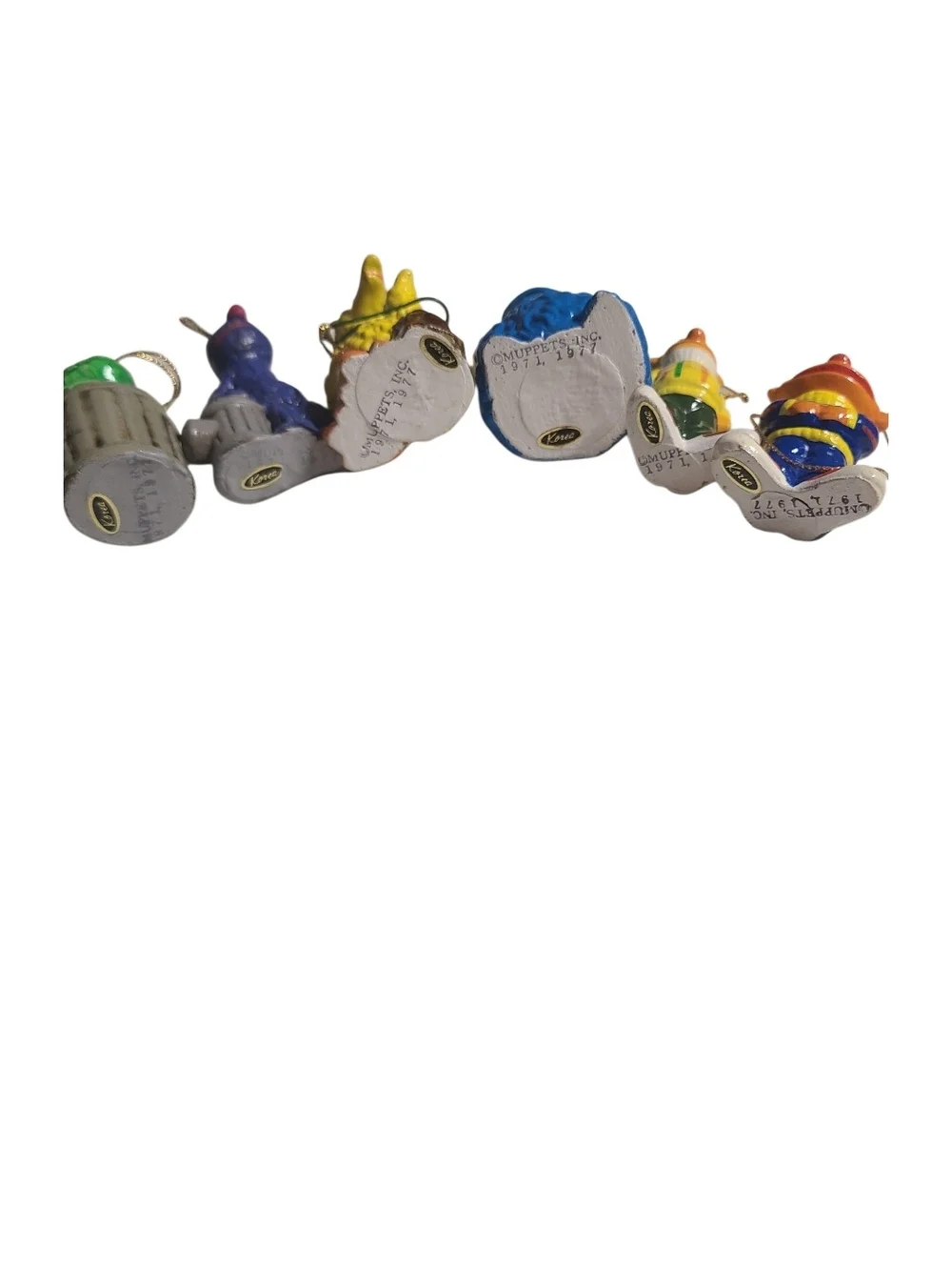 Gorham Vintage 1977 Sesame Street Ceramic Hanging Ornaments Boxed Set